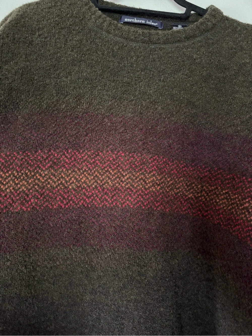 Vintage Northern Isles XL Merino Wool Lambs Wool Knit Pullover Sweater